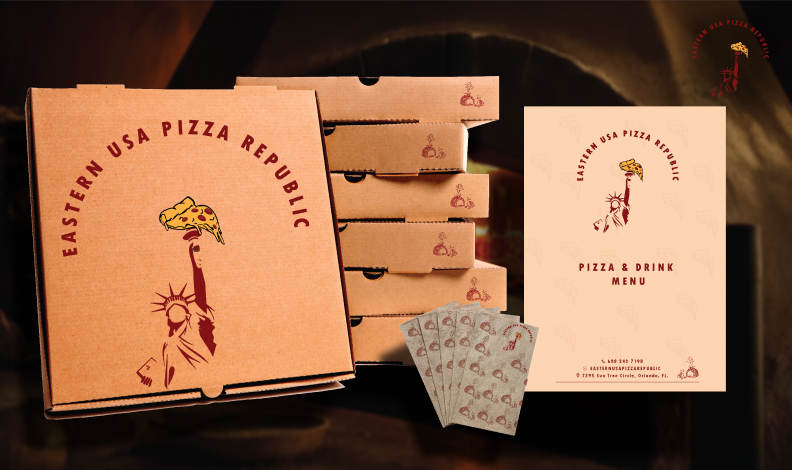 Eastern USA Pizza branding